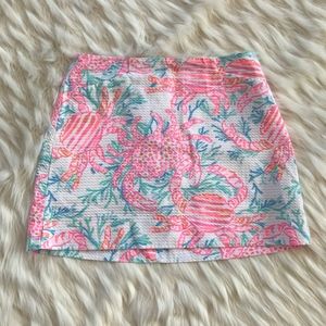 Lilly Pulitzer Crab Pattern Skort Size 6
